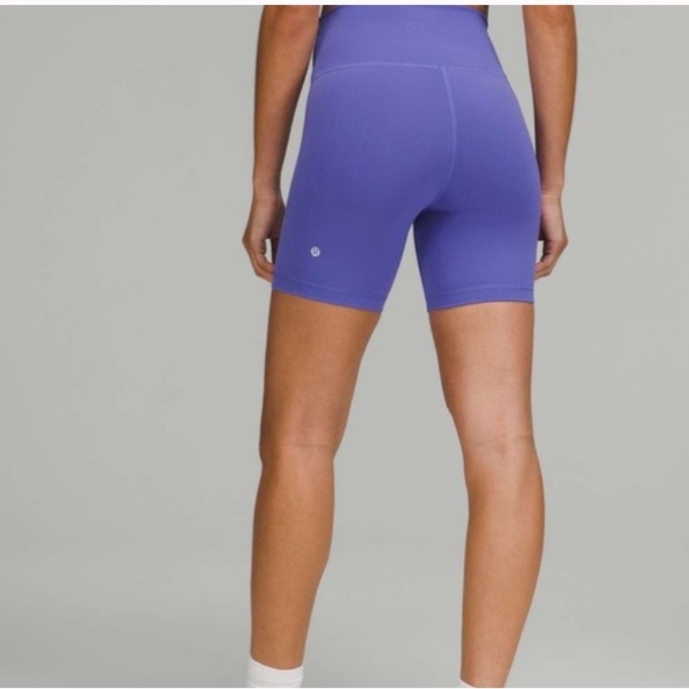 - NWOT Purple lululemon wunder under train shorts